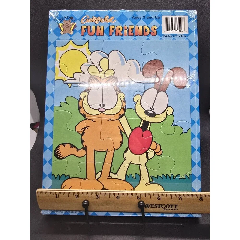 Vintage GARFIELD 2 Bendon Puzzles LET'S PLAY (Sports) FUN FRIENDS (Odie) Sealed